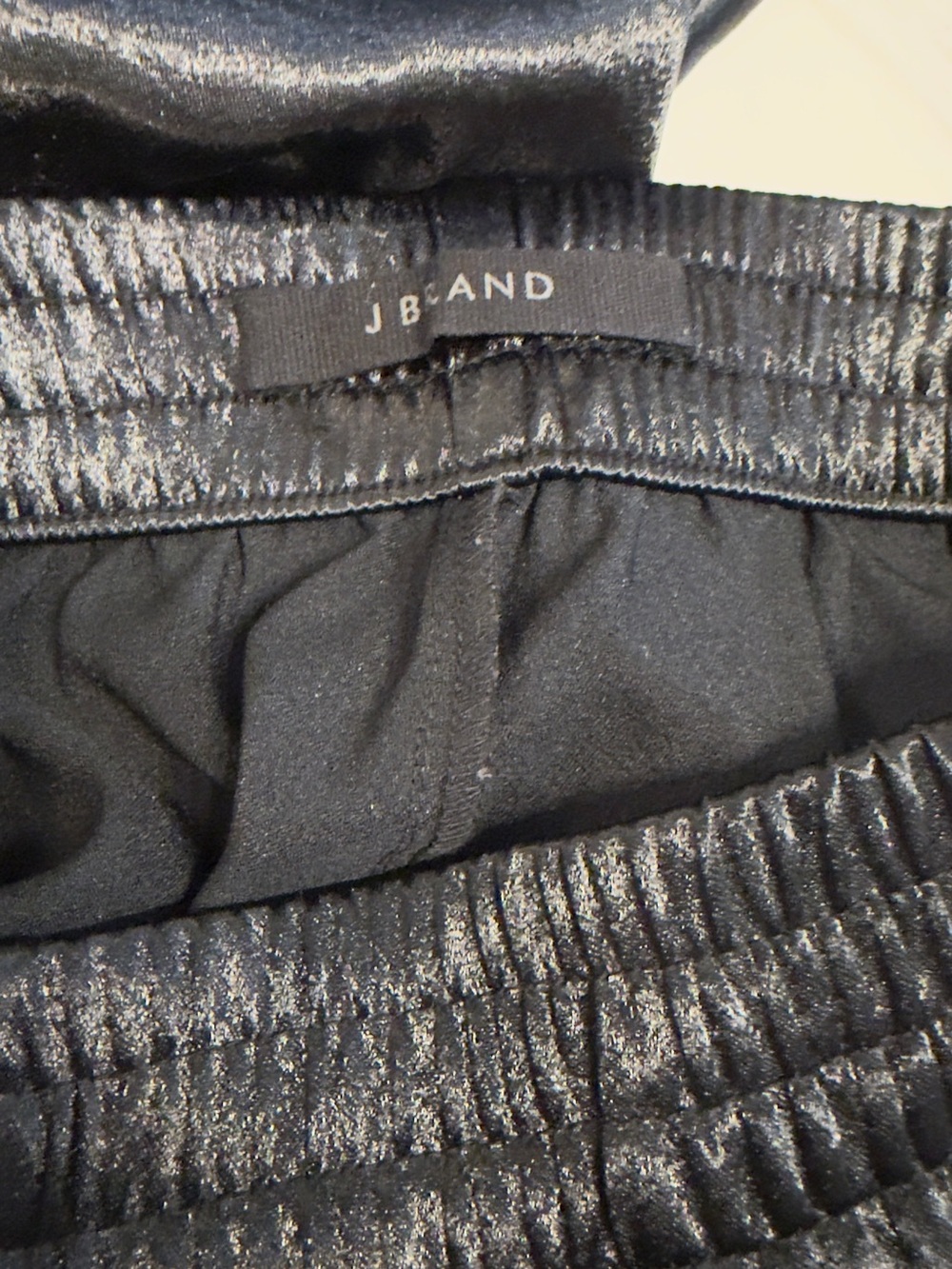 J Brand Black Satin Rhinestone Lounge Pants - Picture 9 of 10